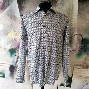 Equilibrium long sleeve button down shirt. Size L
